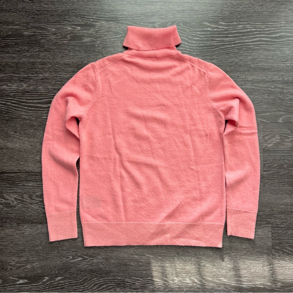 Lafayette 148 New York 100% Cashmere Turtleneck Sweater in Altrosa Pink - Picture 3 of 7